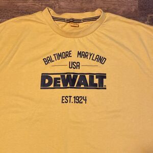 DeWalt Guaranteed Tough Baltimore Maryland Black Graphic Workwear T-Shirt Large